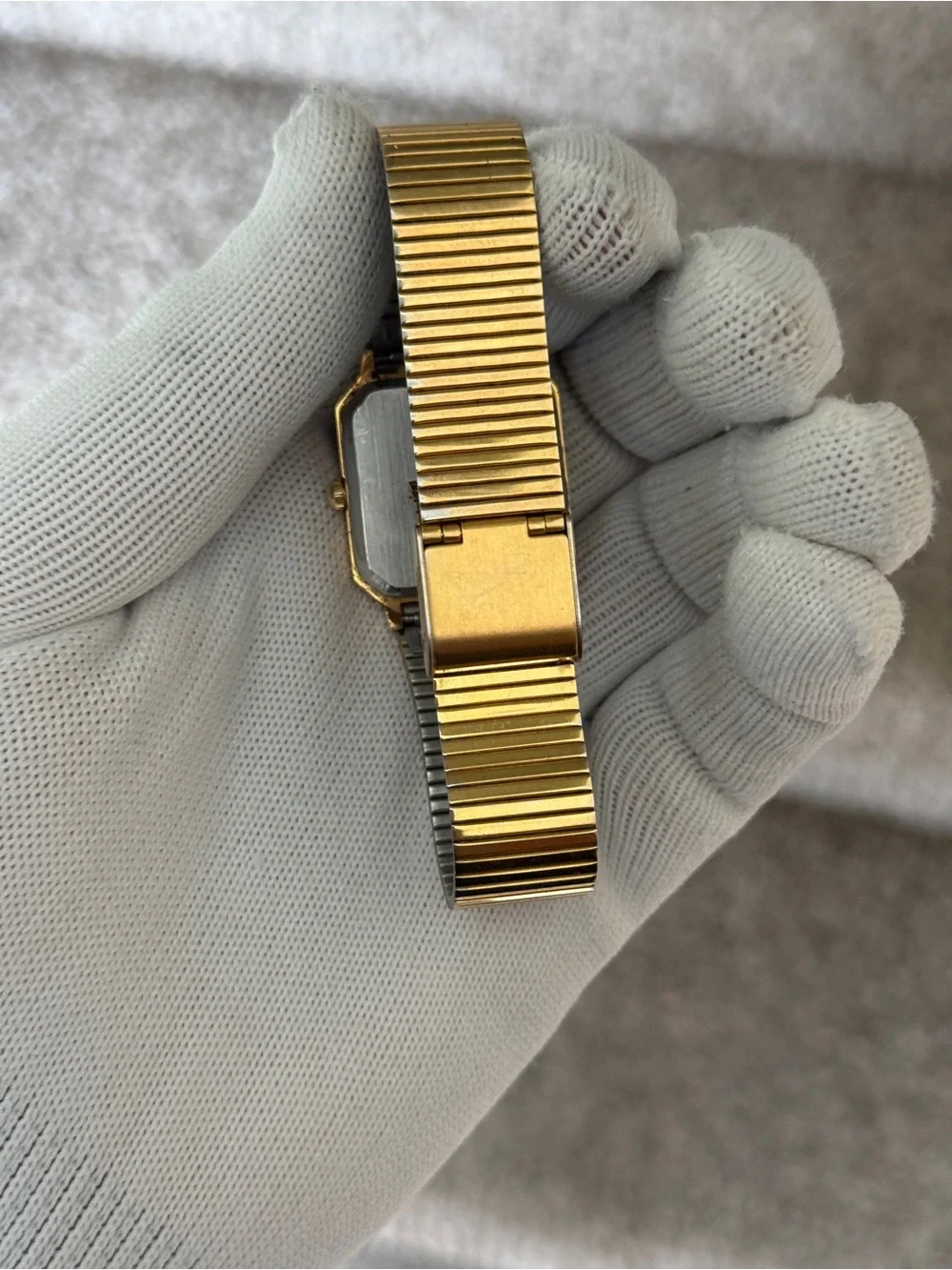 Benrus vintage Gold Tone tank Quartz Watch Mens